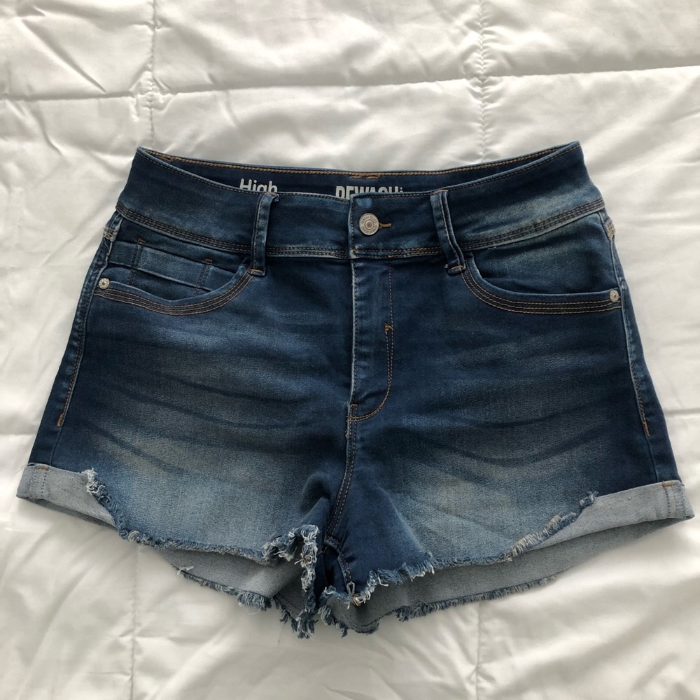 High Rise Denim Shorts